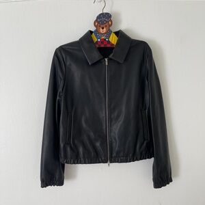 Theory Black Leather Jacket